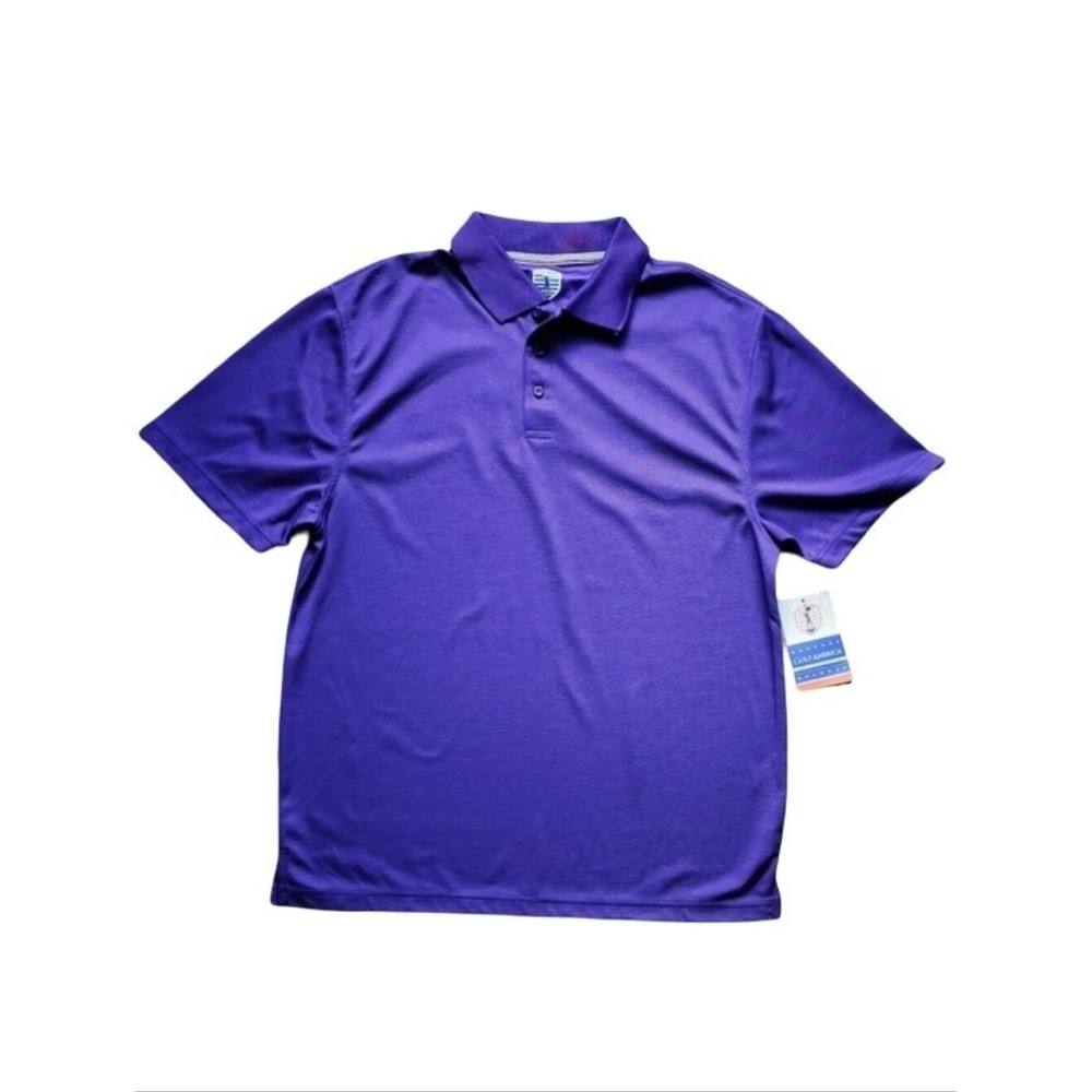 NWT Golf America Purple Performance Golf Polo Shirt Men's Medium